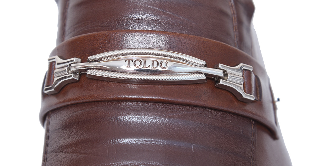 Giày lười cao 8cm da thật đế khâu